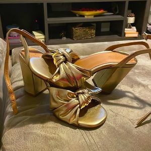 COPY - Gold chunky heel sandals